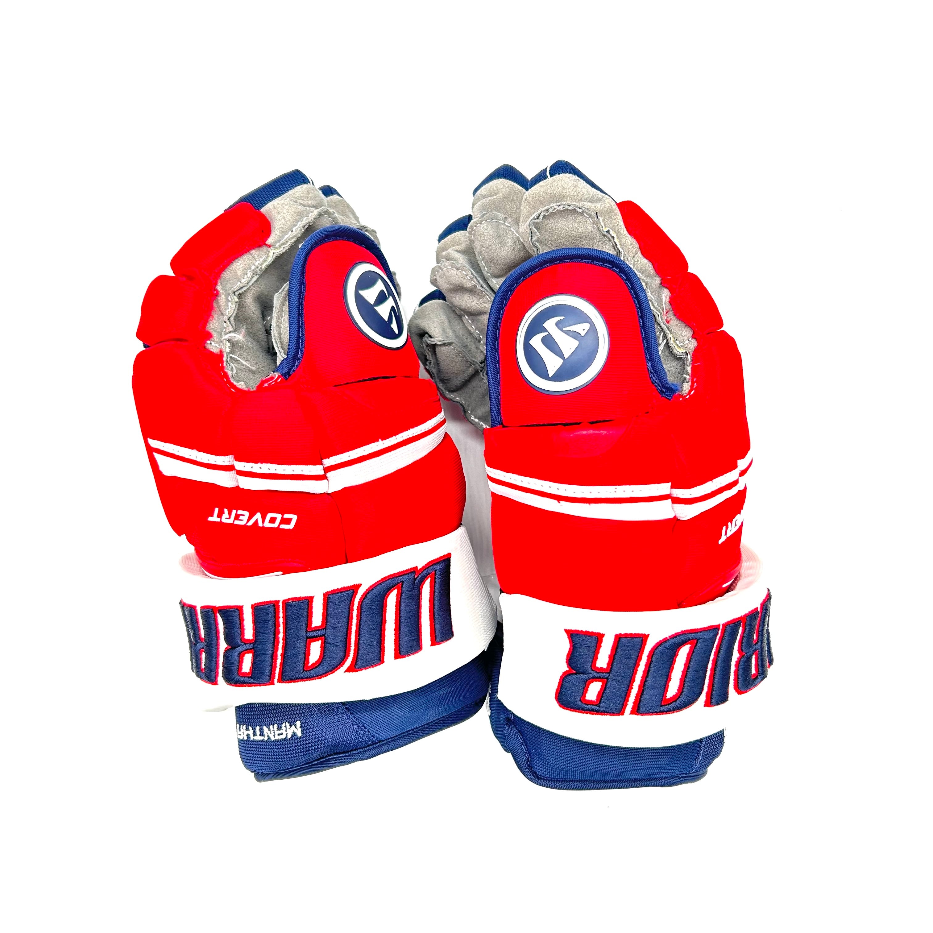 Gants d'occasion - Pro Stock Warrior Covert - Washington Capitals - Anthony Mantha (bleu marine/rouge/blanc)